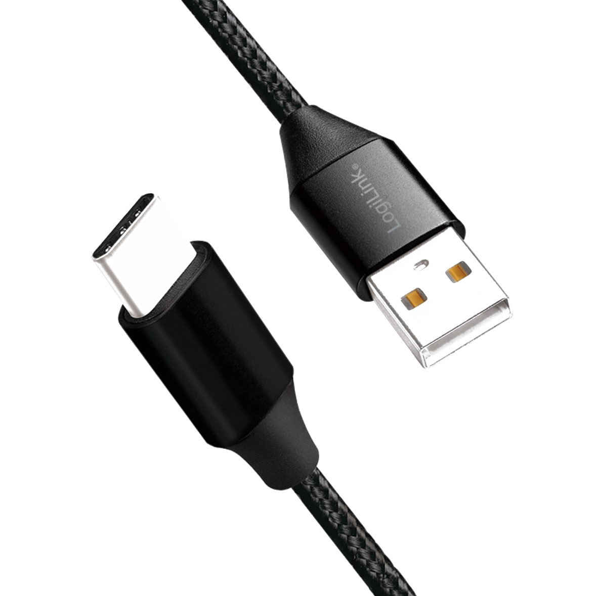 CU0140 USB 2.0 Type-C Kabel, C/M zu USB-A/M, Stoff, schwarz, 1 m 2