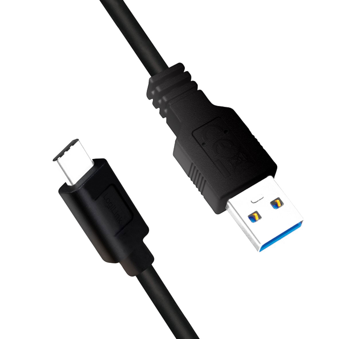 CU0167 USB 3.2 Gen1 Type-C Kabel, C/M zu USB-A/M, schwarz, 0,5 m 1