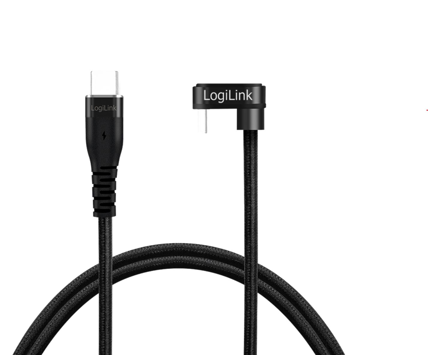 CU0190 USB 2.0 Type-C-Kabel, C/M 180° zu USB-C/M, Alu, schwarz, 1 m 2