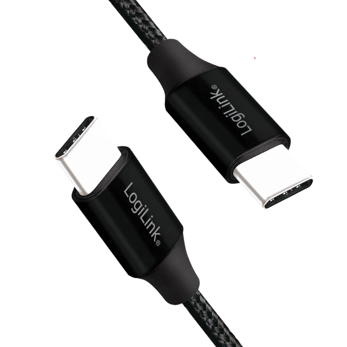 CU0154 USB 2.0 Type-C Kabel, C/M zu USB-C/M, Metall, Stoff, schwarz, 1 m 2